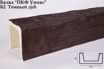 Б2 Балка темный дуб 120х120х3000 мм