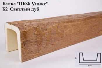 Сечение Б2 Балка светл. дуб 120х120х3000 мм