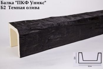 Б2 Балка темная олива 120х120х3000 мм
