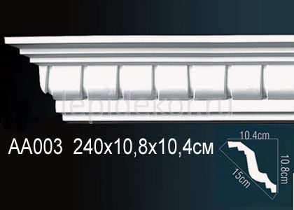 Карниз потолочный с рисунком 2,4 м, A 003