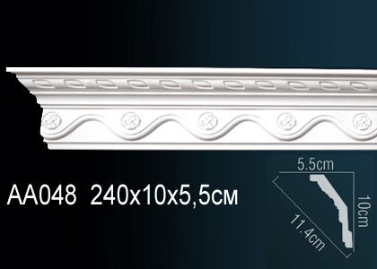 Карниз потолочный с рисунком 2,4 м, AA 048