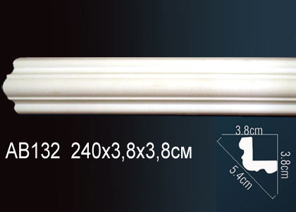 Карниз потолочный гладкий 2,4 м   AB 132 F