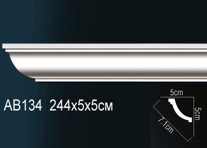 Карниз потолочный гладкий 2,4 м   AB 134