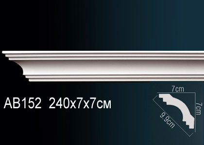 Карниз потолочный гладкий 2,4 м   AB 152 F