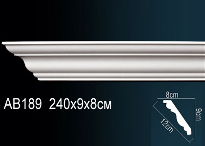Карниз потолочный гладкий 2,4 м   AB 189 F