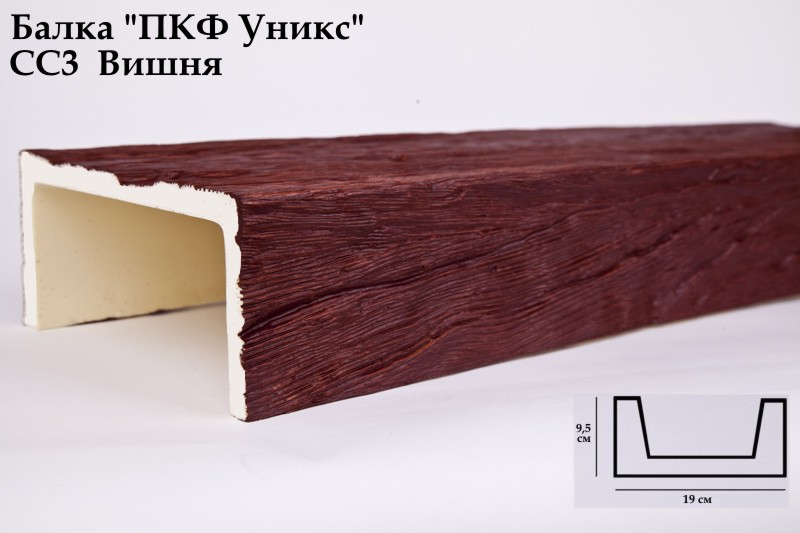 СС3 Балка вишня 95x190х3000 мм
