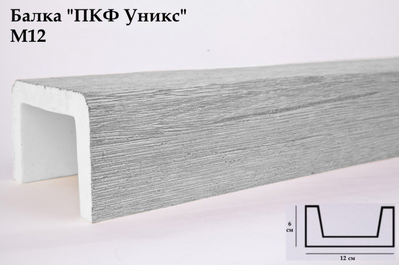 М12 Балка белая 60х120х3000 мм