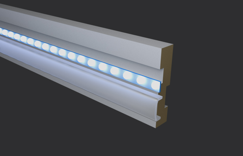 Плинтус PN 021 led  70х16х2000 мм