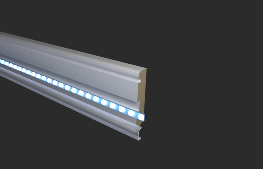 Плинтус PN 030 led  80х16х2000 мм