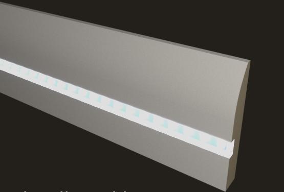 Плинтус PN 080 led  95х16х2000 мм