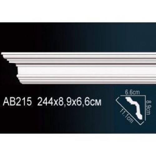 Карниз потолочный гладкий 2,4 м   AB 215