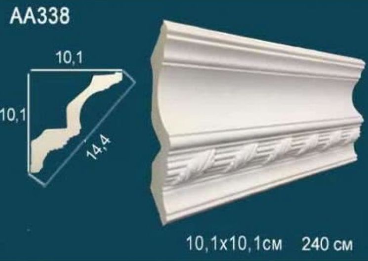 Карниз потолочный с рисунком 2,4 м, AA 338