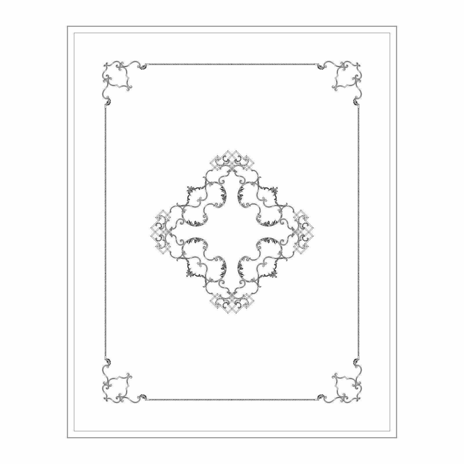 Потолок Мандарин Ф1 88021CN (5000х4000)комплект