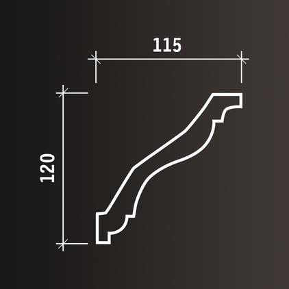 Сечение Карниз ГИБКИЙ 1.50.133   2,0 м/п