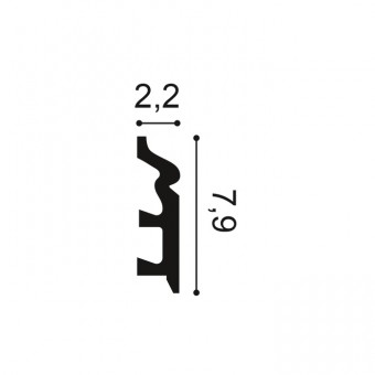 Сечение Плинтус SX 122 (2м)