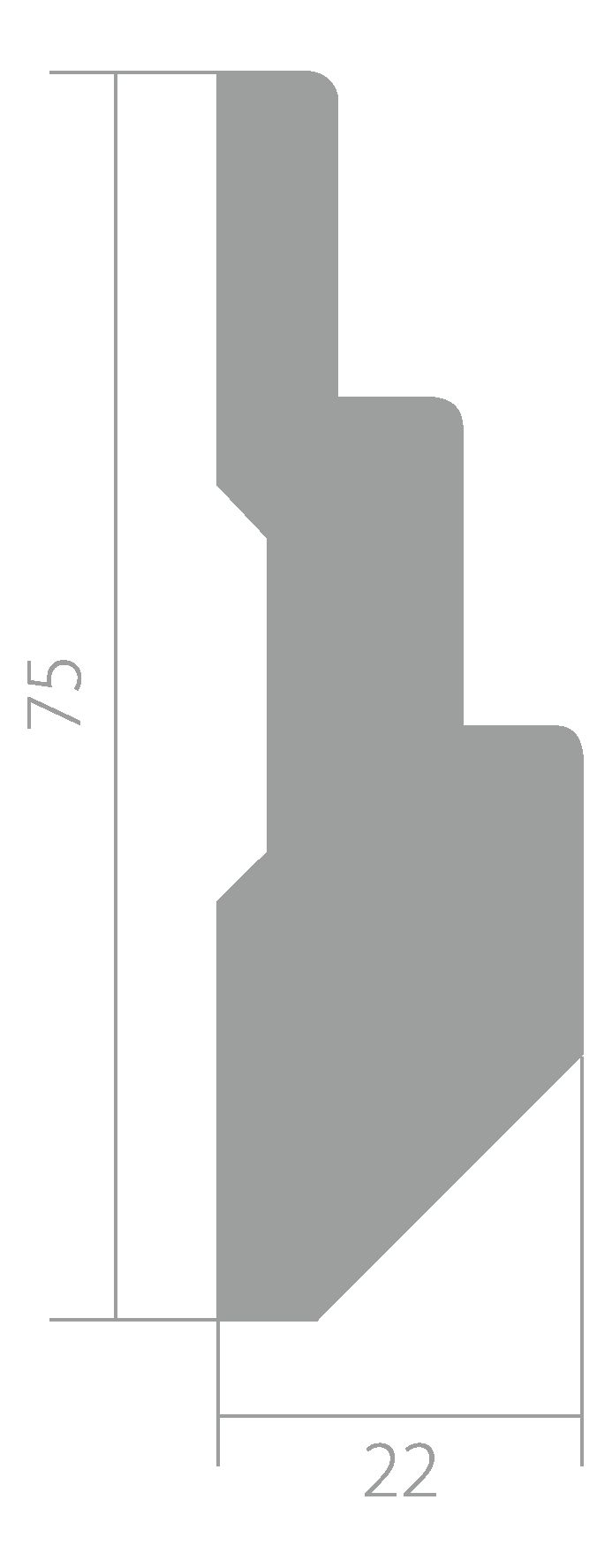 Сечение Молдинг U 004 (2,2 м)