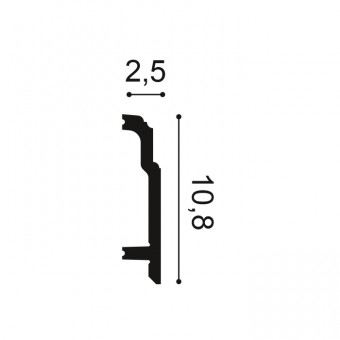 Сечение Плинтус SX 155 Flex (2м)