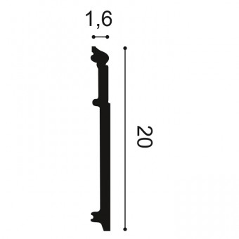 Сечение Плинтус SX 156 (2м)