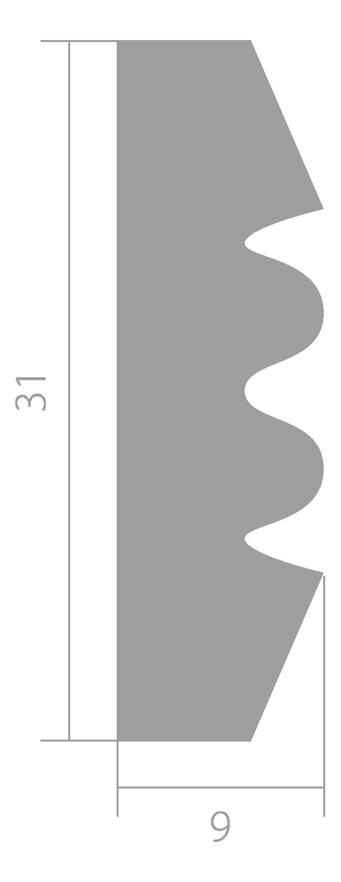 Сечение Молдинг U 011 (2,2 м)