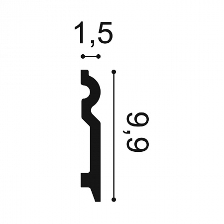 Сечение Плинтус SX 137 Flex (2м)
