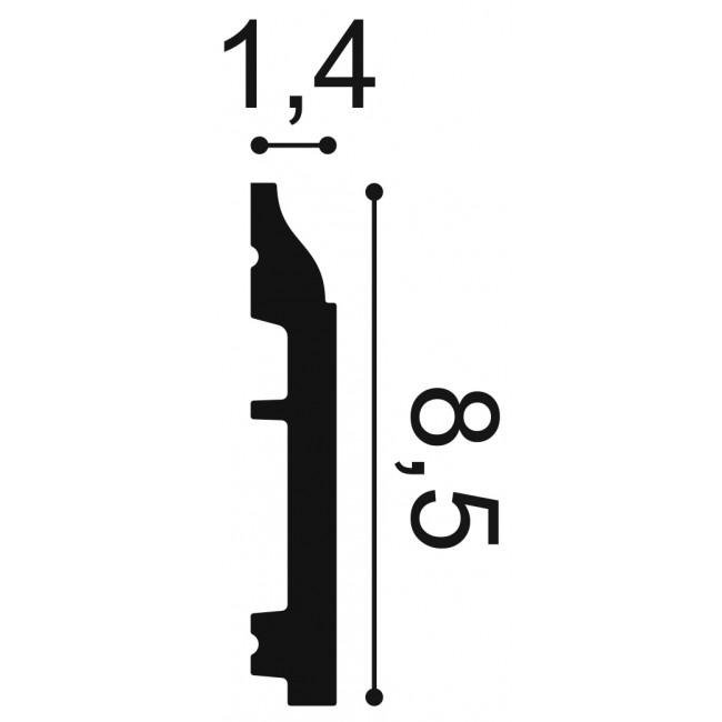 Сечение Плинтус SX 172 flex (2м)