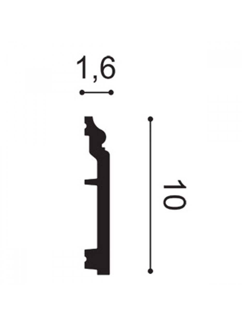 Сечение Плинтус SX 173 flex (2м)