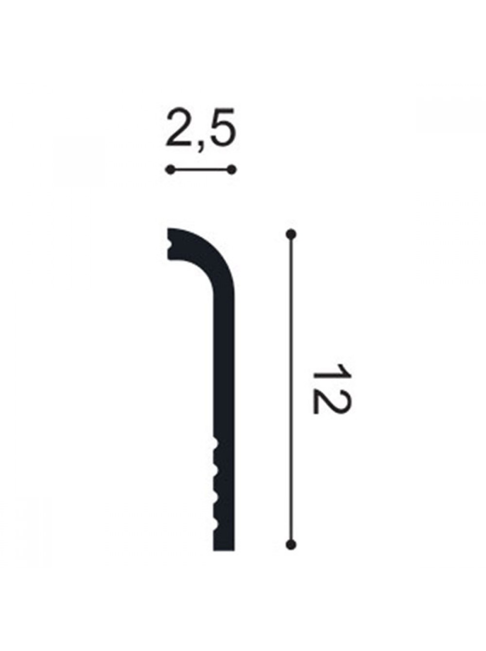 Сечение Плинтус SX 185 (2м)