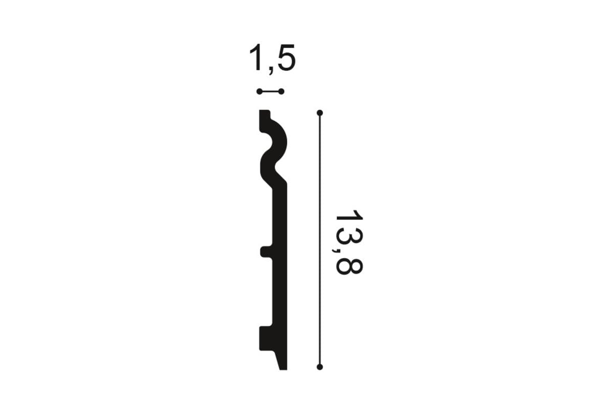 Сечение Плинтус SX 138 Flex (2м)