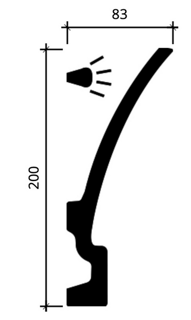 Сечение Карниз 1.50.622  2,0 м/п