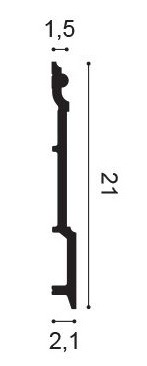 Сечение Плинтус SX 191 (2м)