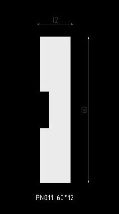 Сечение Молдинг M 05 (PN 011) (60х12х2000 мм)