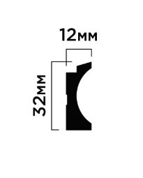 Сечение Финишный молдинг LF139B W49G 2,7м